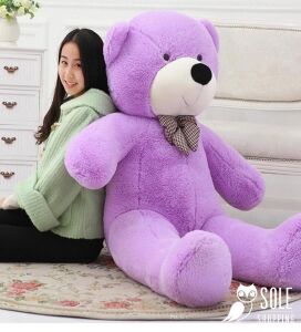 Sevimli Papyonlu Büyük Peluş Ayıcık, 130 cm- % 100 Yerli