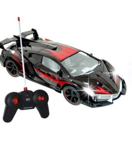 Şarjlı, Işıklı Kumandalı Spor Lamborghini, Farları Yanan Spor Araba 1:14