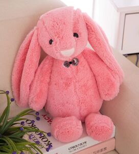Oyun ve Uyku Arkadaşım PAPYONLU Uzun Kulak Bunny Peluş Tavşan 65 cm Pelüş tavşan