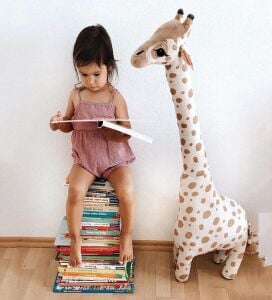Büyük Yumuşak 1 Metre Oyuncak Peluş Zürafa, Uyku ve Oyun Arkadaşı-100 cm,hm403