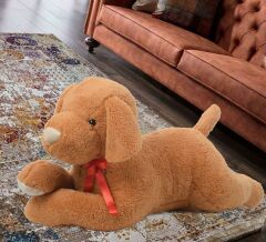 Ağzında Kemiği ile Peluş Yumuşacık Sevimli Köpek, Uyku ve Oyun Arkadaşı-80 cm