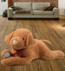 Ağzında Kemiği ile Peluş Yumuşacık Sevimli Köpek, Uyku ve Oyun Arkadaşı-80 cm