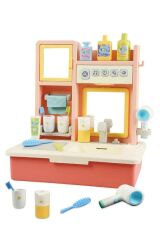 Kukuli Şarkılı Eğitici Modern Banyo Seti Oyuncak Pembe Banyo