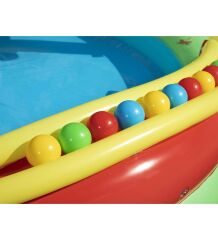 62002 Pompalı- Bestway 53093 Orman Temalı Kaydıraklı, Fıskiyeli Aksesuarlı Şişme Eğlence Havuzu