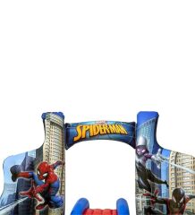 62002 Pompalı-Bestway 98793 Spiderman Temalı Kaydıraklı Fıskiyeli AquaPark Şişme Eğlence Havuzu