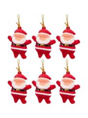 Yıllbaşı Çam Ağacı Süsü Noel Baba Noel Ağacı Süsü 6 Lı 5 cm