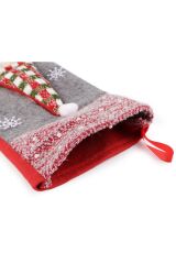Noel Temalı Dekoratif Hediye Çorap Yılbaşı Çam Ağacı Süsü 50 cm