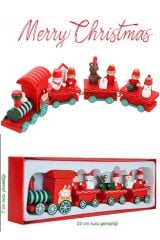 Yılbaşı Süsü Dekoratif Ahşap Noel Treni - Dekoratif ve Hediyelik  20 cm