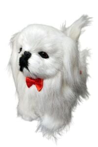 Sese Duyarlı Şımaran - Hareket Eden, Yürüyen Müzikli Sevimli Malta Bichon Peluş Köpek