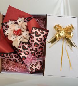 Premium Yumoş 7'li Beyaz Peluş Ayıcık Buketi, Sevgiliye, Doğum Gününe Hediye