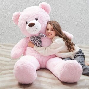 Peluş 120 cm Papyonlu Sevimli  Ayı - Sevgiliye Özel Hediye