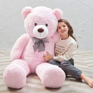 Peluş 120 cm Papyonlu Sevimli  Ayı - Sevgiliye Özel Hediye