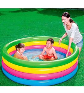 Su Pompasıyla, Bestway 51117, 4 Boğum, Şişme Aile ve Çocuk Havuzu -157x46cm