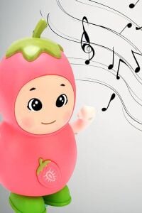 Işıklı ve Müzikli Danseden Çilek Oyuncak – 17 cm, Minikler İçin Eğlencenin Adı!