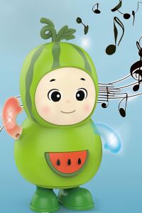 Işıklı ve Müzikli Danseden Karpuz Oyuncak – 17 cm, Minikler İçin Eğlencenin Adı!