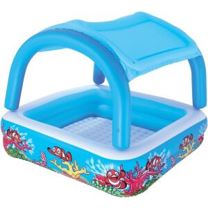 Bestway Güneşlikli, Üstü Çıkarılabilir UV Korumalı Şişme Çocuk Havuzu (147x147x122cm)- 52192
