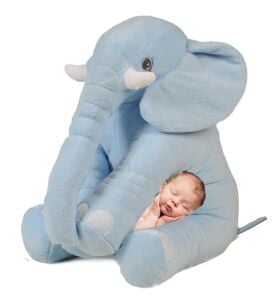 Uyku Arkadaşım Jumbo  Fil - Büyük Yumuşacık Peluş Fil- 90 cm