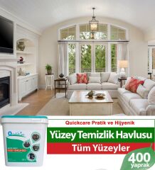 QUICKCARE Dezenfektanlı Yüzey Temizlik Havlusu 400 Yaprak- Limon Kokulu