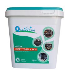 QUICKCARE Dezenfektanlı Yüzey Temizlik Havlusu 400 Yaprak, Kova Mendil Aloe Vera Kokulu