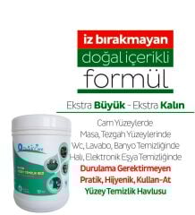 QUICKCARE Dezenfektanlı Yüzey Temizlik Havlusu 150 Yaprak, Kova Mendil Aloe Vera Kokulu