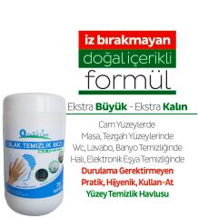 QUICKCARE Dezenfektanlı Yüzey Temizlik Havlusu 72 Yaprak, Kova Mendil Beyaz Sabun Kokulu