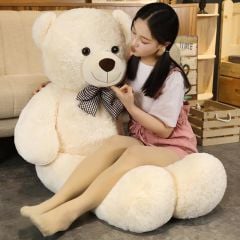 Peluş Ayı 120 cm Papyonlu Sevimli Ayı - Sevgiliye En Özel Hediye