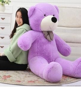 Sevgiliye Özel HEDİYE- 160 cm Papyonlu DEV Boy Peluş Ayı - % 100 YERLİ