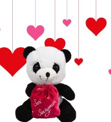 14 Şubat  Özel ''Seni Seviyorum'' Keseli Sevimli Panda-40 cm