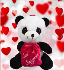 14 Şubat  Özel ''Seni Seviyorum'' Keseli Sevimli Panda-40 cm