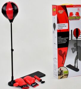 Boks Antrenman SETİ - Ayarlanabilir Ayaklı Top, 2 Eldiven ve Pompası-Çocuklar için