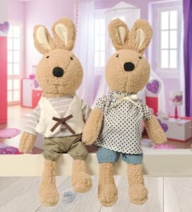 İthal 1. Kalite Peluş Sevimli Tavşan Arkadaşım 45 cm