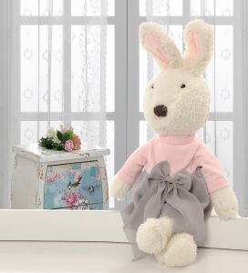 İthal 1. Kalite Peluş Sevimli Tavşan Arkadaşım 45 cm