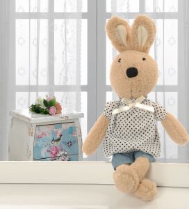 İthal 1. Kalite Peluş Sevimli Tavşan Arkadaşım 45 cm
