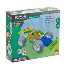 Build Technic Set, 58 Parça Tak-Sök Go-Kart Arabası Block Yapı Seti