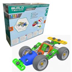 Build Technic Set, 58 Parça Tak-Sök Go-Kart Arabası Block Yapı Seti