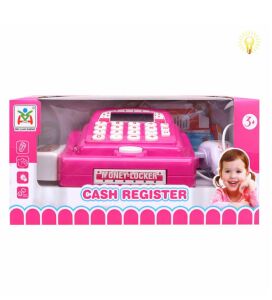 Sesli, Işıklı Dijital  Barkodlu Oyuncak Yazar Kasa ve Aksesuarları -Cash Register Seti