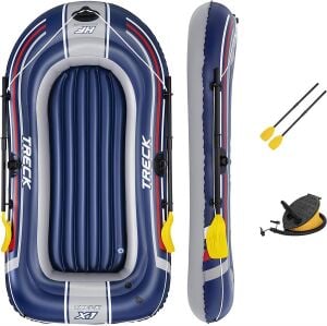 Bestway 61083, Hydro-Force Şişme Tabanlı  Bot Seti, 2 Kişilik (190 KG) - Kürek Pompa SET