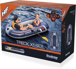 Bestway 61083, Hydro-Force Şişme Tabanlı  Bot Seti, 2 Kişilik (190 KG) - Kürek Pompa SET