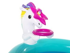 POMPALI-Bestway 53097 Unicorn Kaydırak ve Potalı Fıskiyeli Havuz