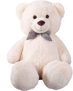 Oyuncak 80 Cm Papyonlu Peluş Ayıcık- İthal Kumaş - Premium Koleksiyon Hediyelik Ayı (% 100 YERLİ)
