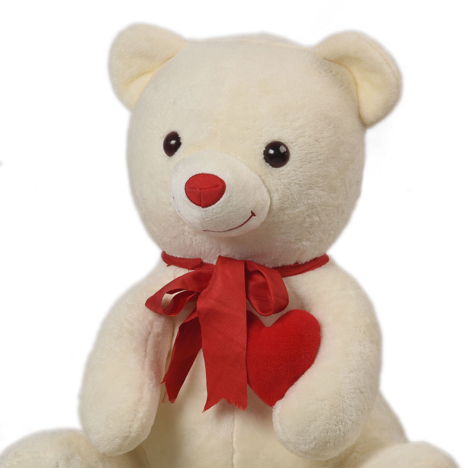 Sevgiliye Özel HEDİYE- 80 cm Kalp Tutan, Oturan Sevimli Peluş Ayı