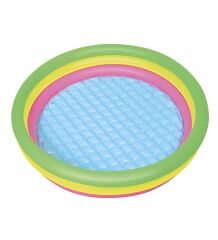 62008 Pompalı, Bestway 51104 3 Boğum Şişme Zemin Çocuk Havuzu 102x25cm