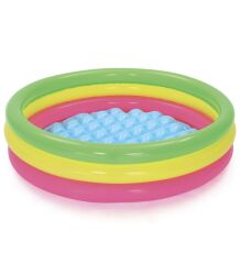 62008 Pompalı, Bestway 51104 3 Boğum Şişme Zemin Çocuk Havuzu 102x25cm