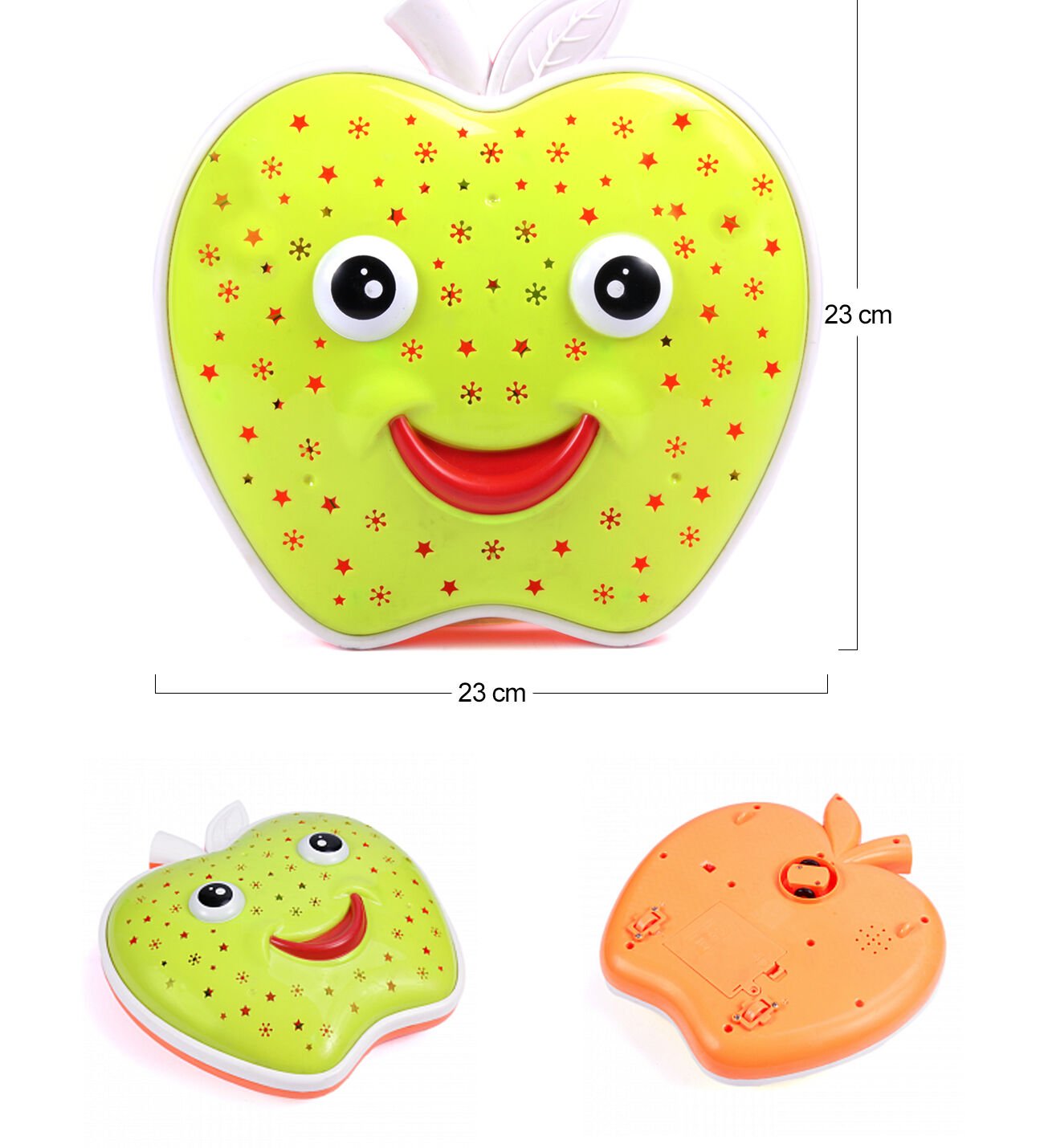 Müzikli - Projektörlü Oyuncak Çarp & Dön Özellikli Happy Apple