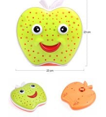 Müzikli - Projektörlü Oyuncak Çarp & Dön Özellikli Happy Apple