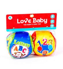 Love Baby 2'li Yumuşak, Çıngıraklı Eğitici Toplar