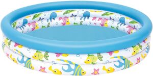 Bestway 51009, 3 Boğum Desenli Çocuk Havuzu, 122x25 cm