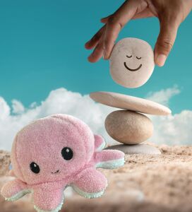 Peluş Çift Taraflı Mood Ahtapot - Ruh Halinizi Dış Dünya ile Paylaşın...