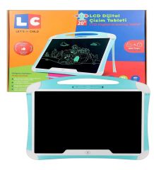 20 Inch, Kalemli LCD Dijital Çizim-Eğitim Yazı Tableti, Dijital Çizim Pedi-20 inç, Mavi