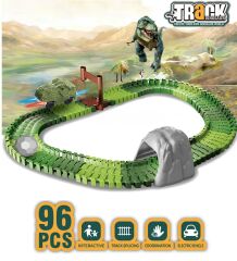 Dinazorlar Dünyası, Dinosour Tracks 96 Parça Esnek Raylı Yarış Pisti - 96 Parça